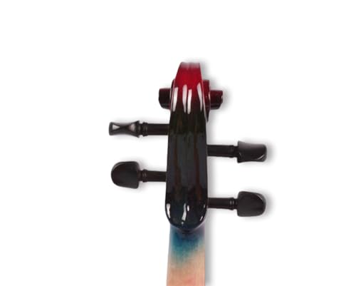 Electric Violin Full Size 4/4, Red Or Black Silent Electric Violin, Solid Wood Metallic Electric Fiddle With Ebony Fittings, Beginner Kit For Adults Teens For Gifts (black)