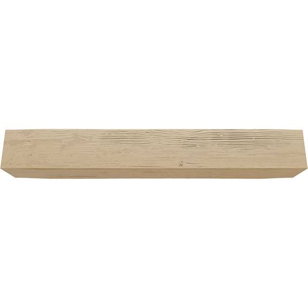 Ekena Millwork BMSD3C0120X120X096PP 12x22W x 12x22H x 8&L 3-Sided (U-beam) Sandblasted Endurathane Faux Wood Ceiling Beam, Natur