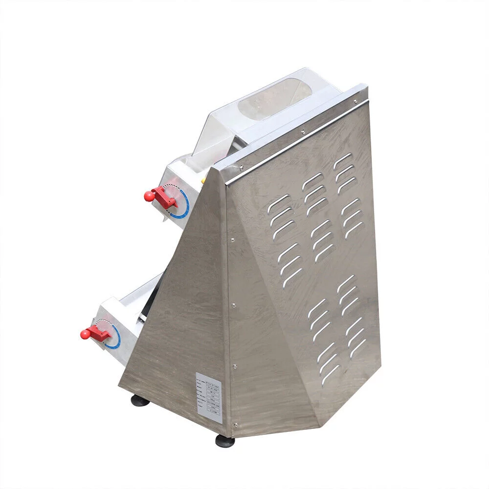 Fichiouy Pizza Press Machine 110V Automatic Pizza Dough Roller Sheeter Machine