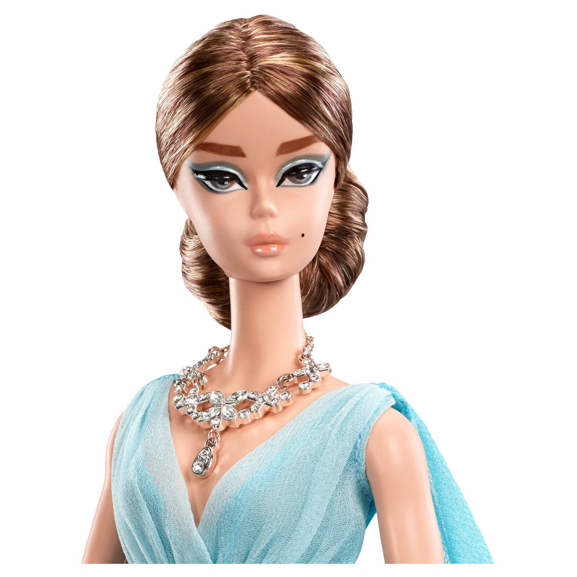 Barbie Fashion Model Collection - Blue Chiffon Ball Gown Doll