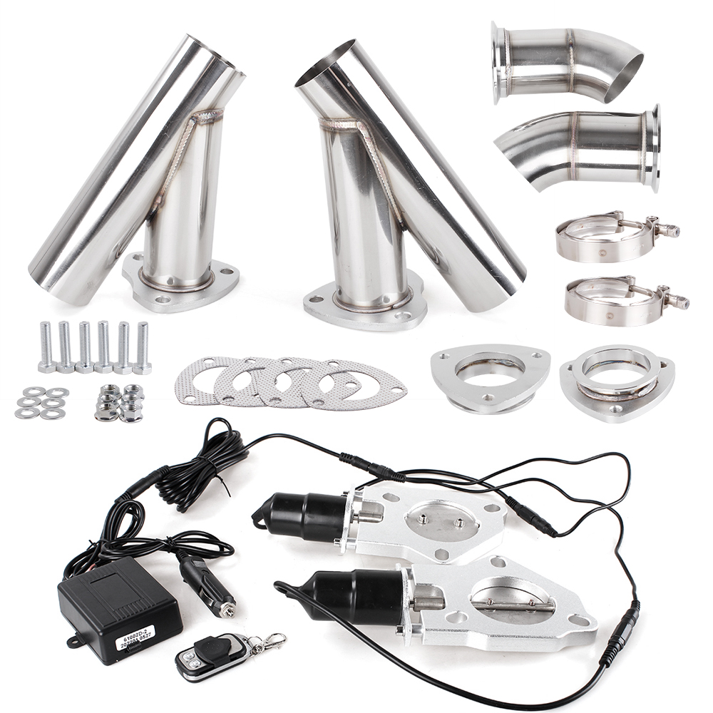 RASTP 2PCS 3" Mannal Electric Power Sound Exhaust Catback Downpipe Cutout E-cut Valve BOV056-3-2PCS