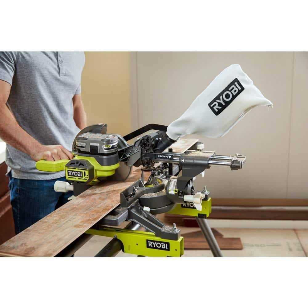 RYOBI ONE+ 18V Cordless 7-1/4 in. Sliding Compound Miter Saw - Shop Hardware Tools Online Store