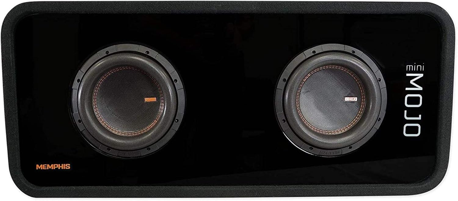 Memphis Audio MJME8D1 Dual 8" 3600w MOJO Loaded 1 Ohm Car Subwoofer Enclosure