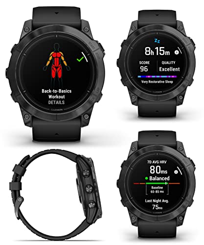 Wearable4U - Garmin Epix Pro Gen 2 Sapphire: Titanium 42 mm Smartwatch|AMOLED Up to 10 Days Battery Life, Multisport & Outdoor GPS Watch w/Flashlights & Gift Bundle