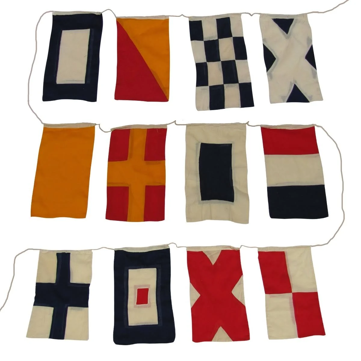 Set of 40 International Maritime Nautical Marine Signal Code Flags