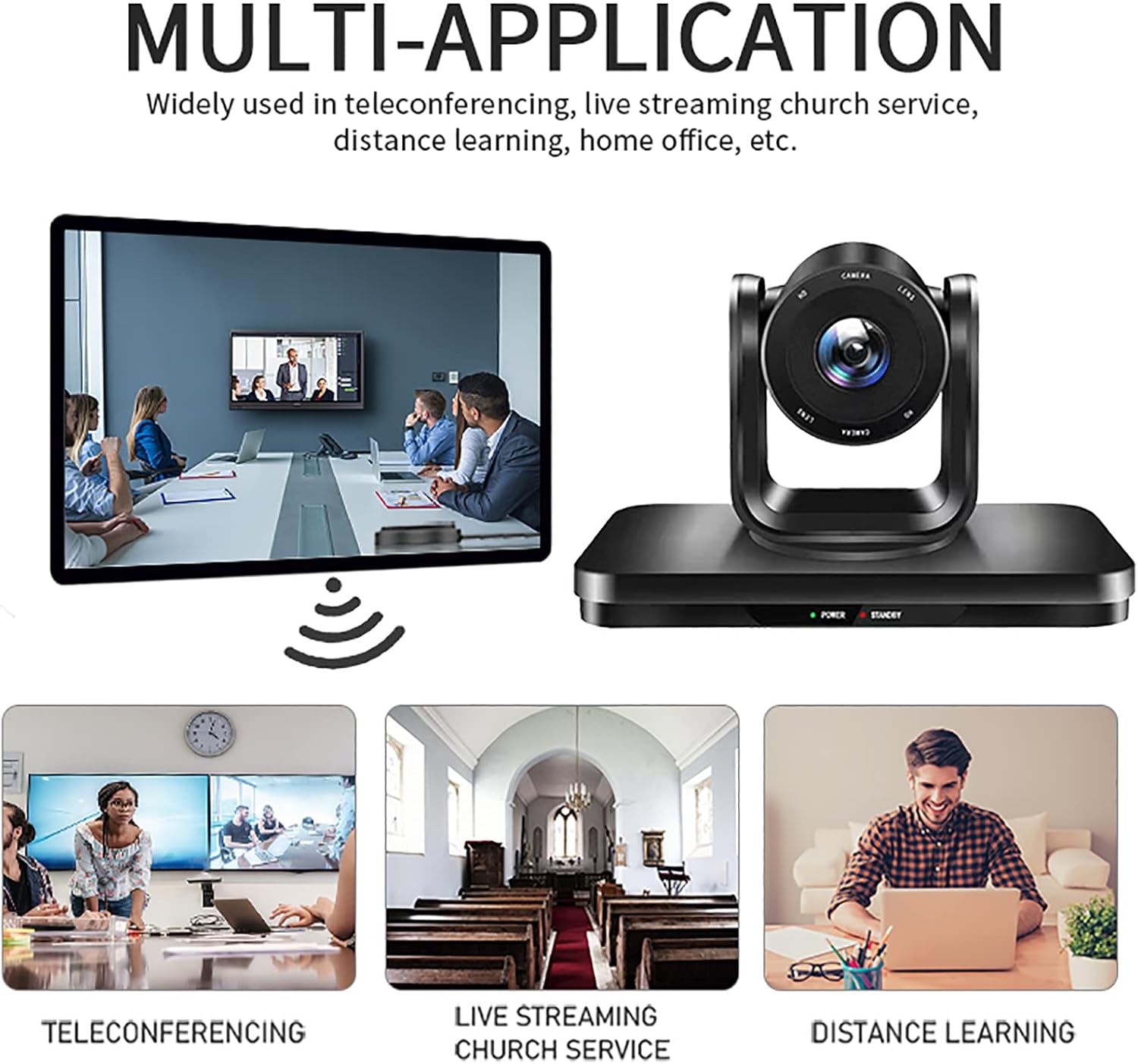 10X Optical Zoom PTZ Camera USB2.0 Video Conference Room Camera 1080P Conferencing System Computer Webcam for Living Streaming,Business Meeting