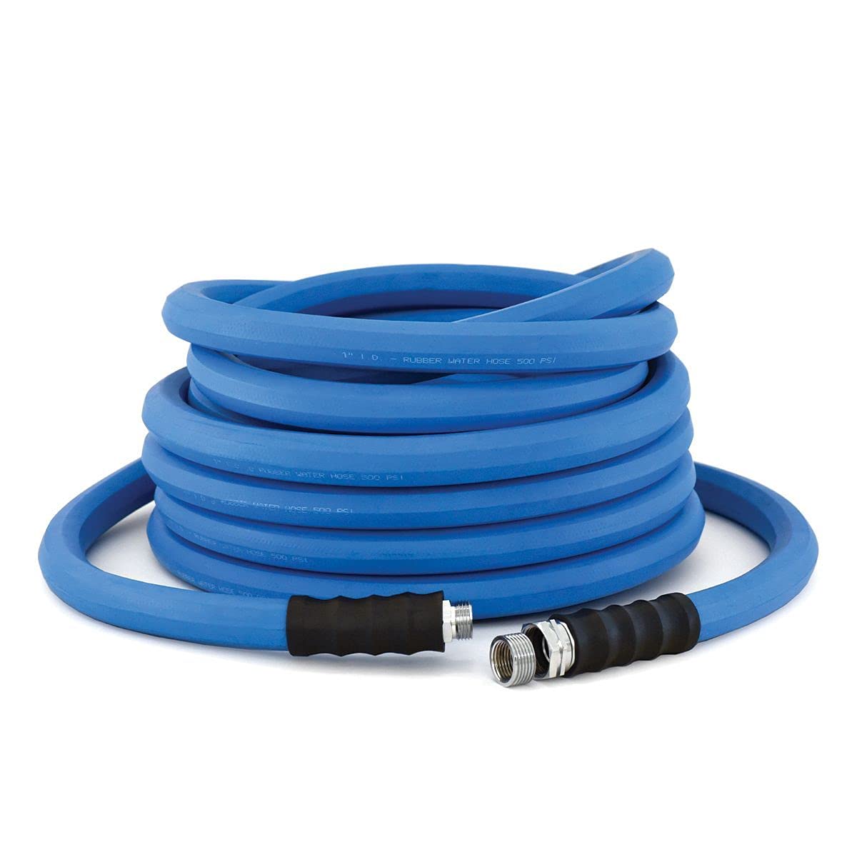 AG-LITE BSALONE100 1" x 100' Hot/Cold Water Rubber Garden Hose, 100% Rubber, Ultra-Light, Super Strong, 500 PSI, -50F to 190F Degrees, High Strength Polyester Braided, 2x Water Flow