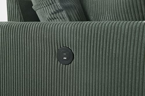 Oversized U-Shaped Sectional Sofa Couch Plush Corduroy Upholstered Modular Deep Seat Sofa&Couch Sectional W/Right Facing Chaise Lounge and 7 Toss Pillows for Home Apartment Living Room Furniture Sets