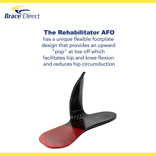 Brace Direct Elite Pro Rehabilitator - Lightweight Carbon Fiber AFO Brace for Drop Foot, Ankle Instability or Limb Spasticity, Gait Assistance L1932 - Left or Right Foot - Men and Women - Guardian
