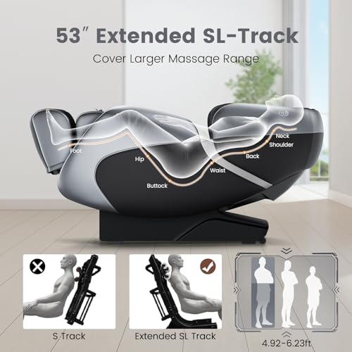 Relaxe Zero Gravity Shiatsu Massage Chair with Heating (SL-Track) (Brown)