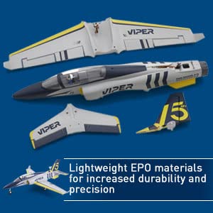Fms Rc Jets 70mm Viper V2 EDF Navy Blue rc Airplanes for Adults for Trainer for Beginners 6 CH Remote Control Planes PNP (NO Control Battery Charger)