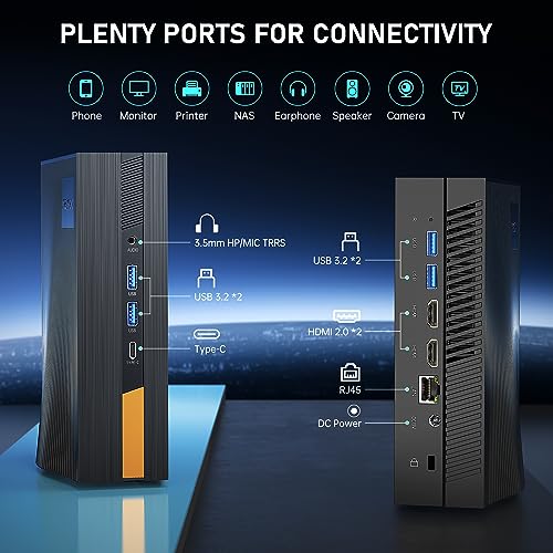 ACEMAGIC [Mini Gaming PC] Core i9-11900H up to 4.9GHz,Mini Computer Tower PC Dual Channel 16GB DDR4 512GB NVMe SSD, Support 3 Mode PERF Switch Desktop Computer 4K Triple Display,WiFi 6,BT 5.2