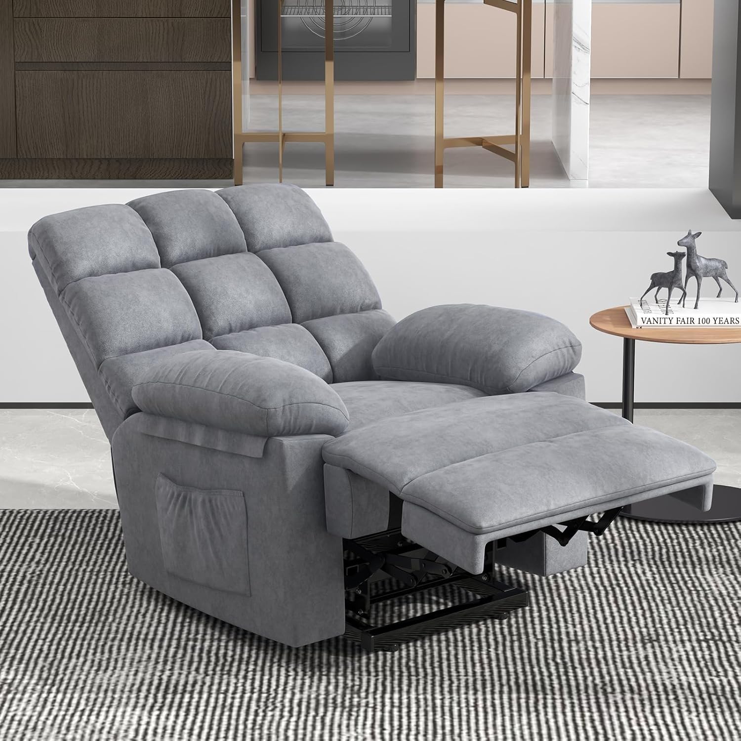 Phoenix Home Power Elderly, Modern Electric Lift Recliner Chairs for Adults, Gray