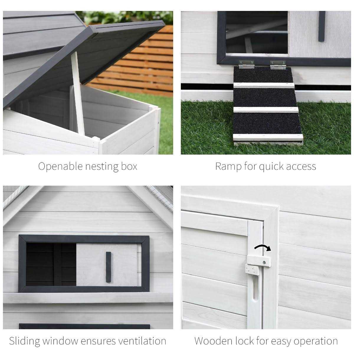 PawHut Wooden Nesting Box Chicken Coop - Pet Supplies online store