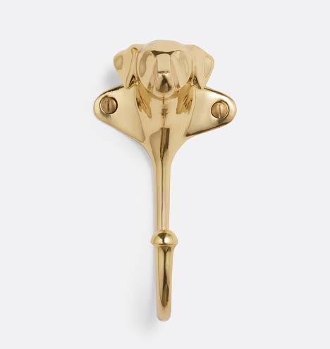 Cast Brass Dog Hook C104946
