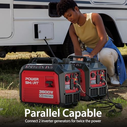 PowerSmart 2500-Watt Portable Inverter Generator with Super Quiet for Camping