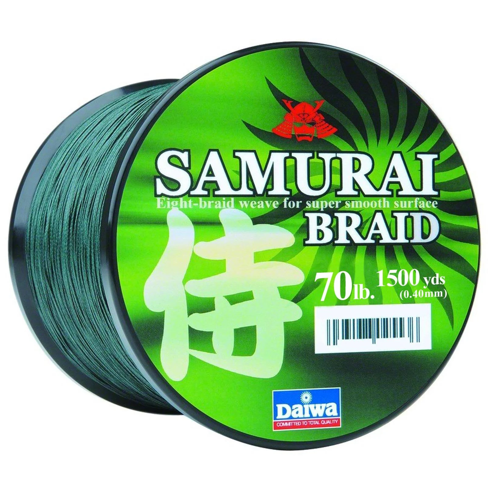 Daiwa 1500yds 70lb Green Samurai Braid Line - DSB-B70LBG
