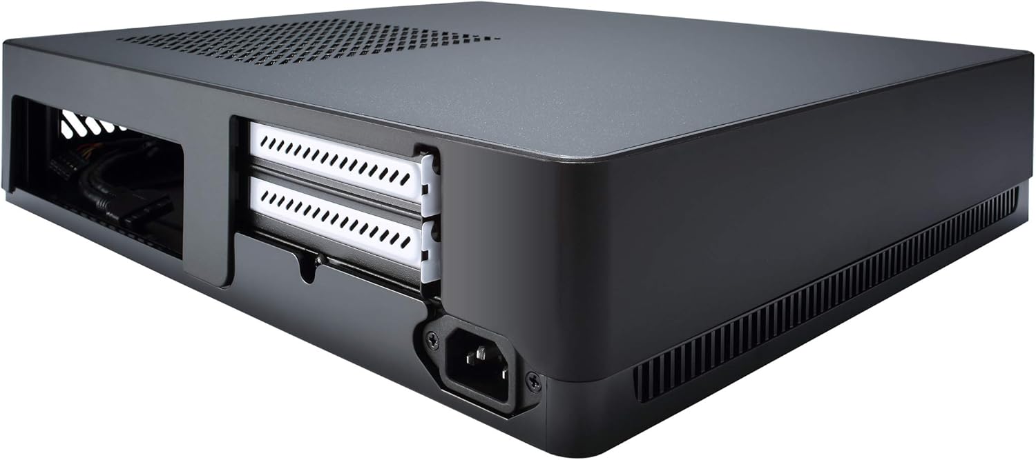 Fractal Design Node 202 Black Mini-ITX Slim Profile Compact Small Form Factor Computer Case with PCIE 3.0 Riser Card