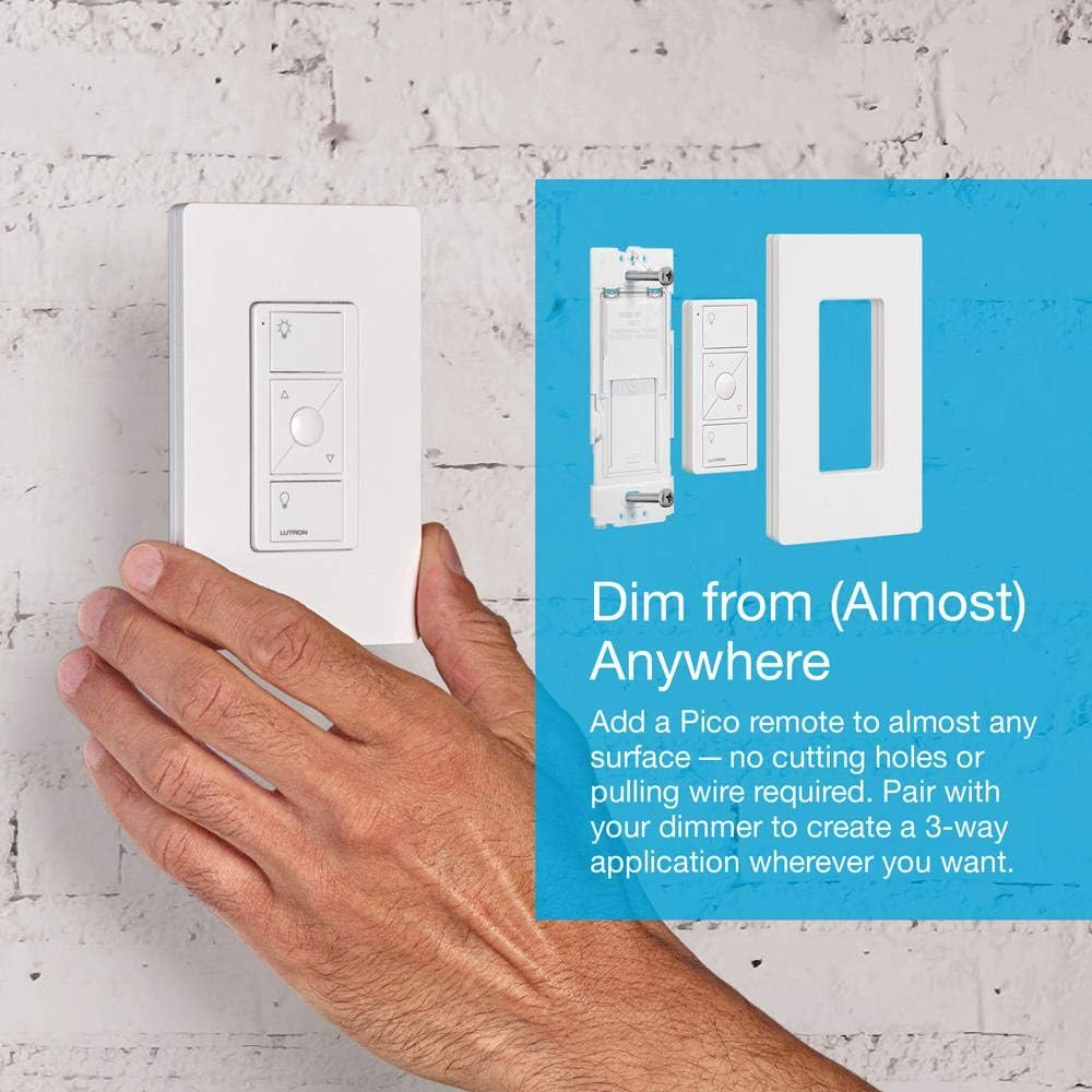 Lutron Caseta Wireless Smart Lighting ELV Dimmer Switch for Electronic Low Voltage Light Bulbs, PD-5NE-WH, White