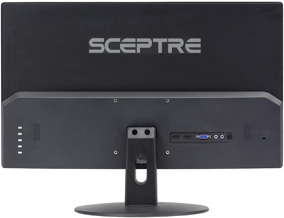 Sceptre 24 LED Monitor - 75Hz Refresh Rate - Professional Thin 1920 x 1080 FHD Resolution Computer Monitor - Built-in Speakers and VESA Mounting - HDMI + VGA Ports - Bundle with JAWFOAL HDMI Cable.