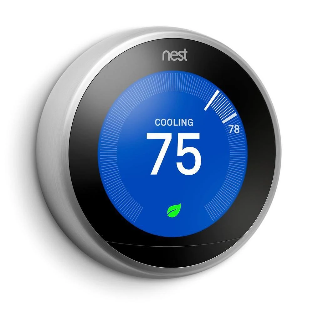 Nest Learning Thermostat 3rd Gen in Stainless Steel (2-Pack) and Google Nest Temperature Sensor (3-Pack)