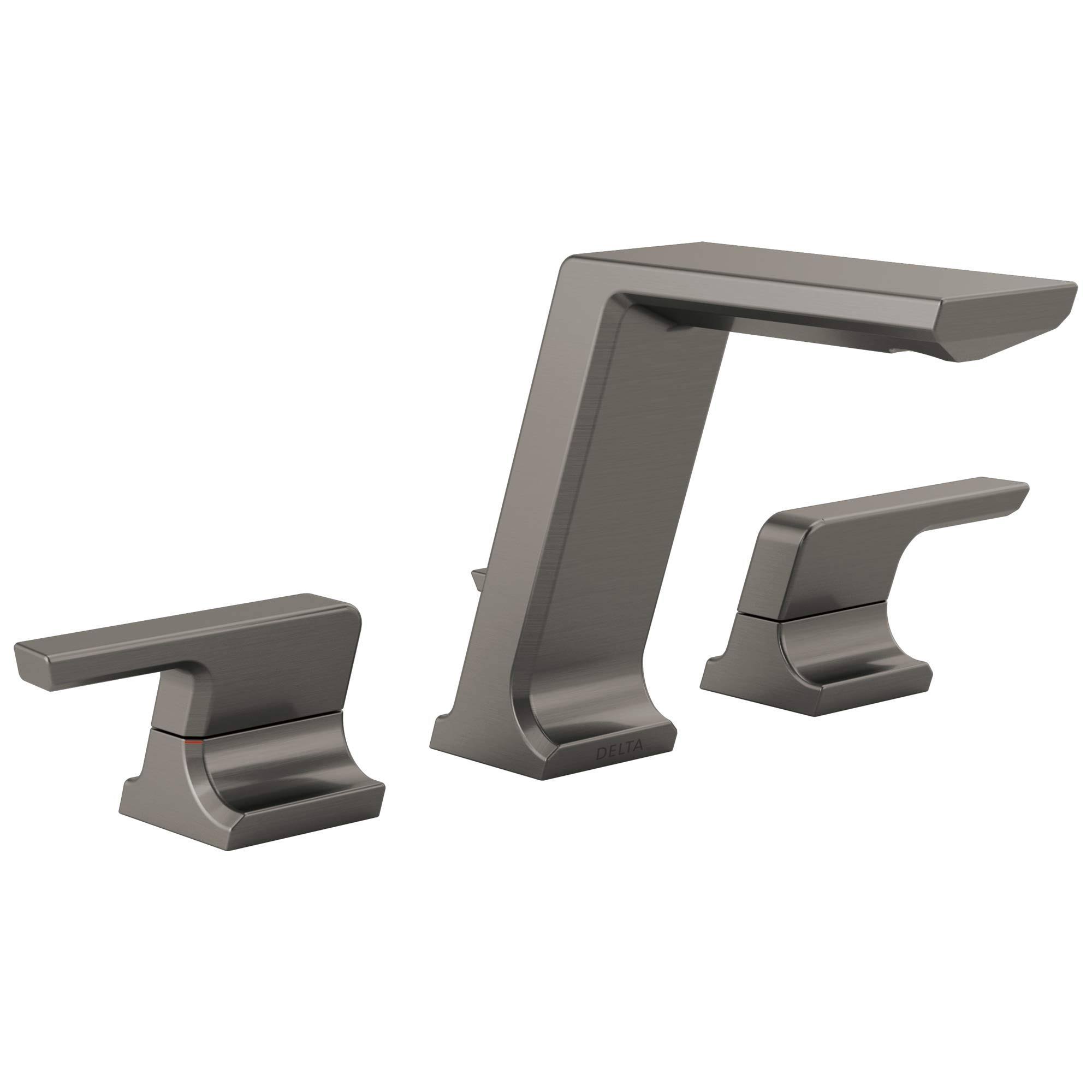 Delta Faucet 3599LF-MPU Pivotal 1.2 GPM Widespread Bathroom Faucet with Metal Drain Assembly - Black Stainless