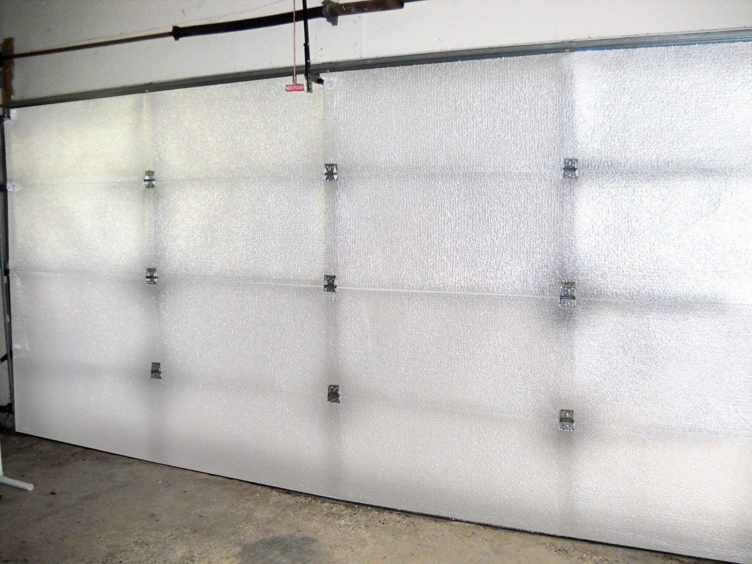 White Reflective Foam Core 2 Car Garage Door Insulation Kit 16FT x 8FT R Value 8.0 Made in USA New & Improved Heavy Duty Double Sided Tape (Also FITS 16X7) (One Pack)