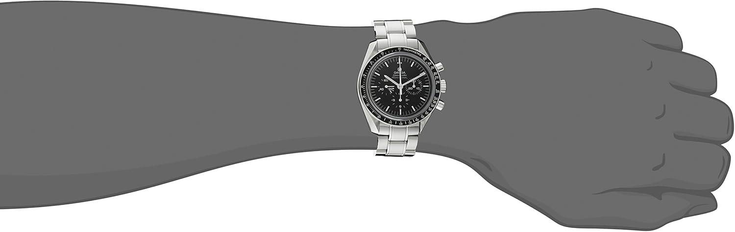Omega Men's 31130423001005 Speedmaster Analog Display Mechanical Hand Wind Silver with Black Dial Watch
