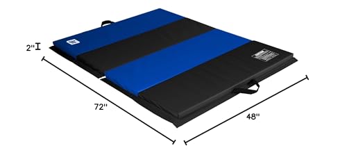 We Sell Mats - 4 ft x 6 ft x 2 - Personal Fitness & Exercise Mat for Home Workout - Lightweight and Folds for Carrying – All Purpose Gym Mat – Thick Mat for Yoga, Pilates, Stretches, Floor Exercises
