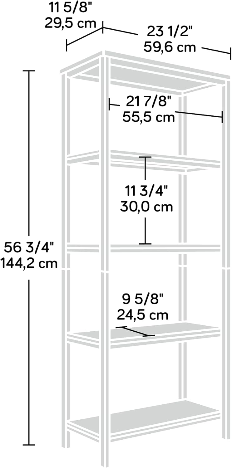 Sauder North Avenue Tall Bookcase, Sindoori Mango Finish