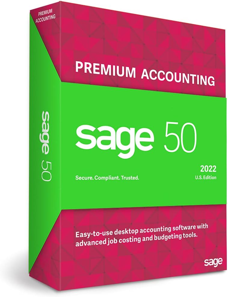 Sage 50 Premium Accounting 2022 U.S. 1-User Small Business Accounting Software [PC Download]