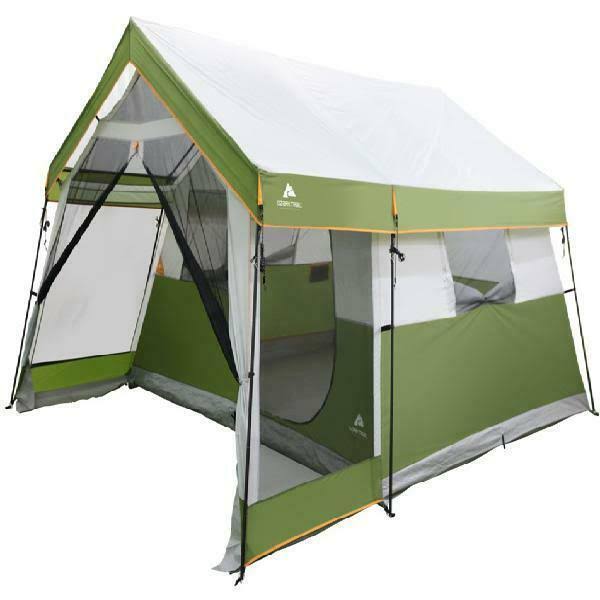 Ozark Trail 8-Person Family Cabin Camping Tent with Screen Porch and Carry Bag