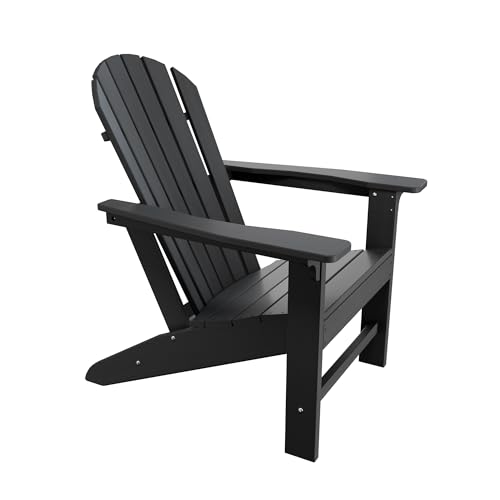 Adirondack Chair Set of 4, Large Lawn Chair, Outdoor Chair with Durability and Weather Resistance, HDPE Patio Chair for Yard, Porch, Garden, Deck, Swimming Pool, Blue
