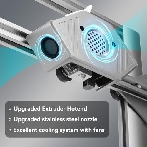 Super3d A3 3D Printer, WiFi Connection, Auto Leveling/90% Pre-Assembled/Heated Pad/Resume Printing, Open Source DIY FDM 3D Printer for Beginners, 5in Touch Screen, Print Size 8.7x8.7x9.8 Inch, Silver