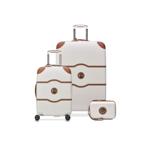 DELSEY PARIS Chatelet Air 2.0 Hardside Luggage with Spinner Wheels, Angora, Checked-Large 28 Inch