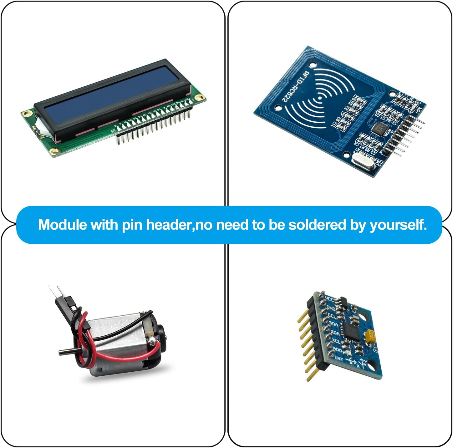 REXQualis Complete Starter Kit Based on Arduino UNO R3 w/ Detailed Free Tutorial Compatible with Arduino IDE (67 Items) Pack of 2