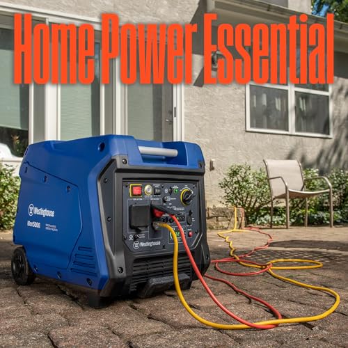 Westinghouse 5000 Peak Watt Super Quiet Dual Fuel Portable Inverter Generator, Remote Electric Start, Gas & Propane Powered, RV Ready 30A Outlet, Parallel Capable, Blue/Black