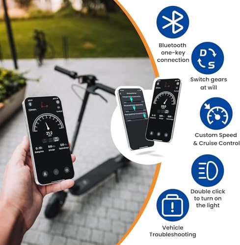 Electric Scooter for Adults, 8.5” Solid Tires, 500W Motor, Up to 19 MPH, 21 Miles Range Commuter Escooter, with Dual Brake System, APP, LED Display, Cruises Control, Foldable E-Scooter