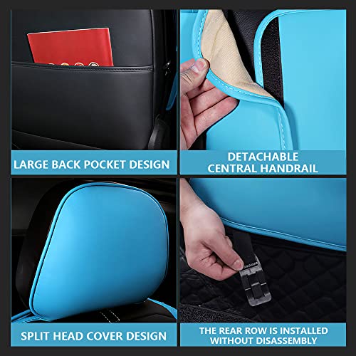 Car Seat Cover for Toyota Camry 2000-2023, Durable Wear Resistant Waterproof Seat Cover, Breathable No Odor Premium Leather Vehicle Interior Accessories.(Standard 5 Seats,Black Red)