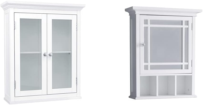 Elegant Home Fashions Madison Detachable Bathroom Cabinet, One Size, White & Neal Bathroom Cabinet, One Size, White