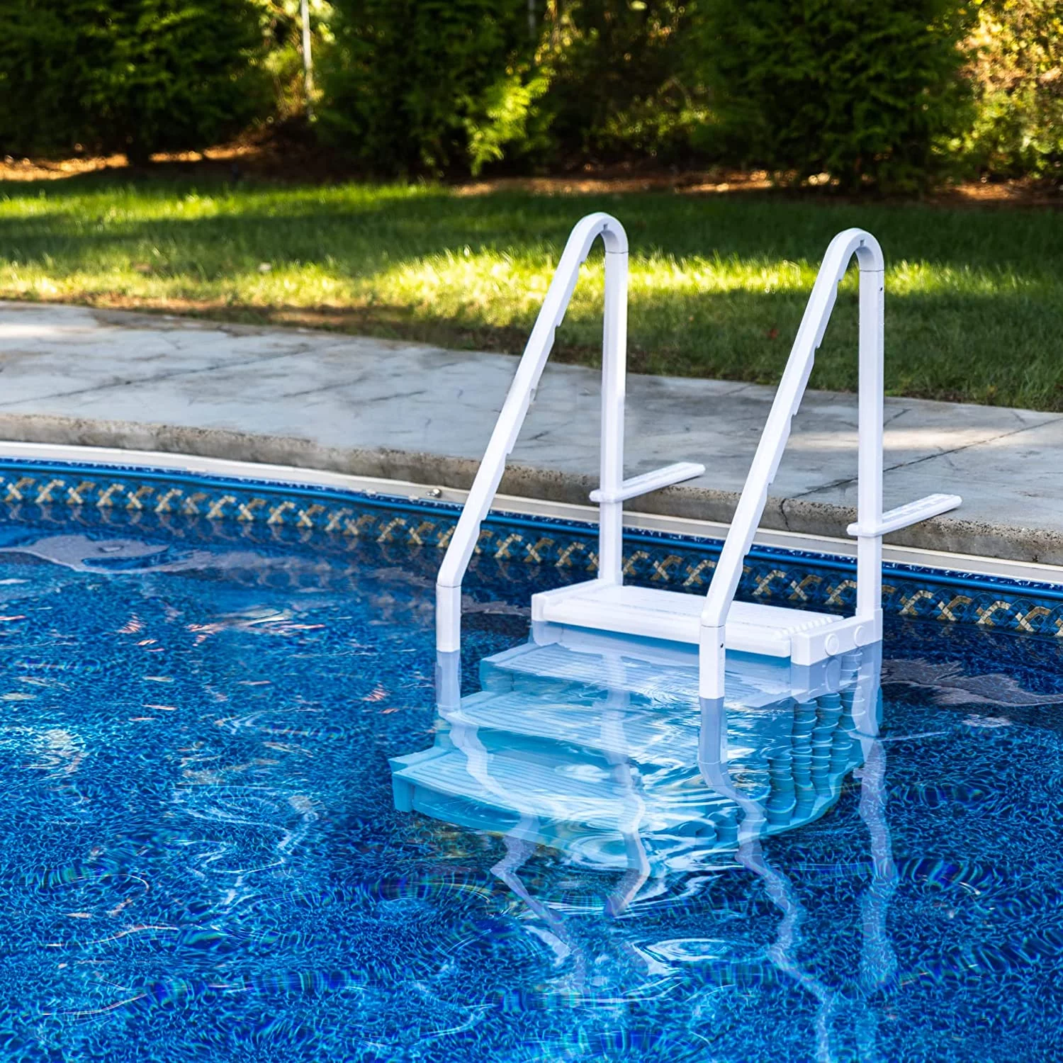 Easy Pool Step Ladder for Above-Ground Pools