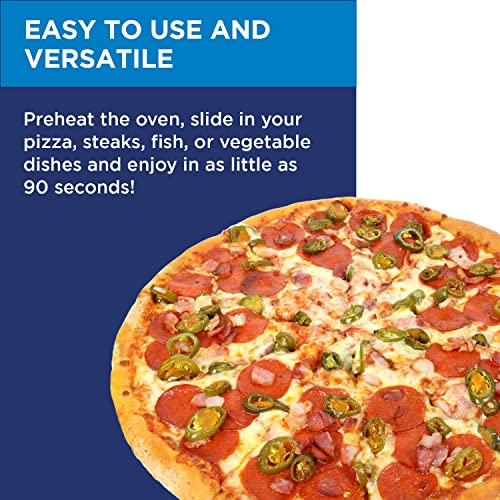 Westinghouse Pizzata 12E - Electric Pizza Oven w/ 12 Inch Ceramic Stone, Heats up to 750 Degrees for Countertop Artisan Style Pizza, Stainless Steel, Portable Outdoor Pizza Oven