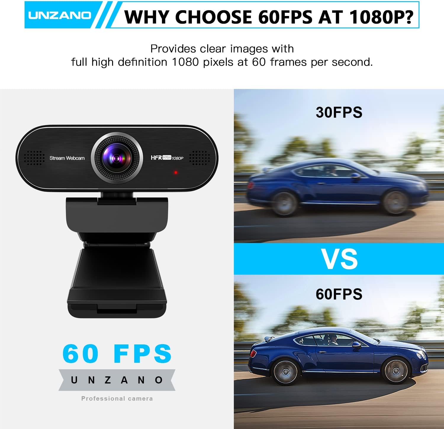1080P 60FPS Webcam with Microphone,Full HD Computer Web Camera,Auto-Focus 80° Wide Angle Built-in Dual Noise Reduction Mics,Webcam for Online Class, Zoom Skype Facetime Teams, PC Mac Laptop Desktop