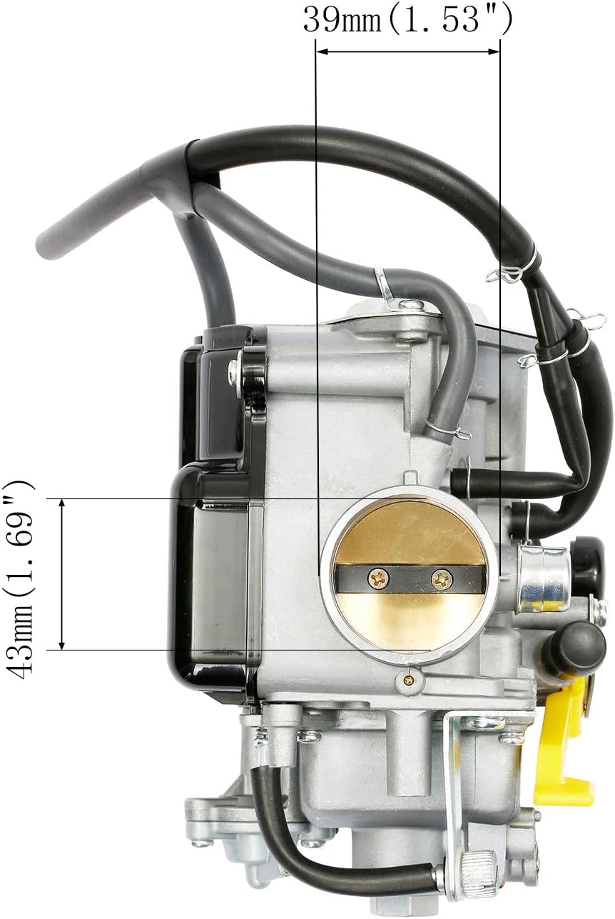Carburetor ATV Carb for 2001-2015 Honda Sportrax TRX400, 1999-2008 Honda Sportrax 400 TRX400EX 2x4, 2009-2014 Honda TRX400X, 1999-2000 Honda FourTrax TRX400 Replaces# 16100-HN1-A43, 16100-HN1-013