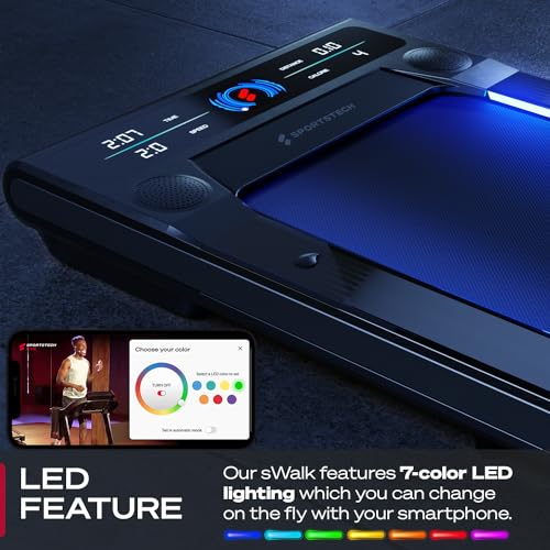 Walking Pad Under Desk Treadmill for Home | Portable Treadmill 300 lbs Capacity with Remote | Compatible Fitness App | LED Display | No Installation