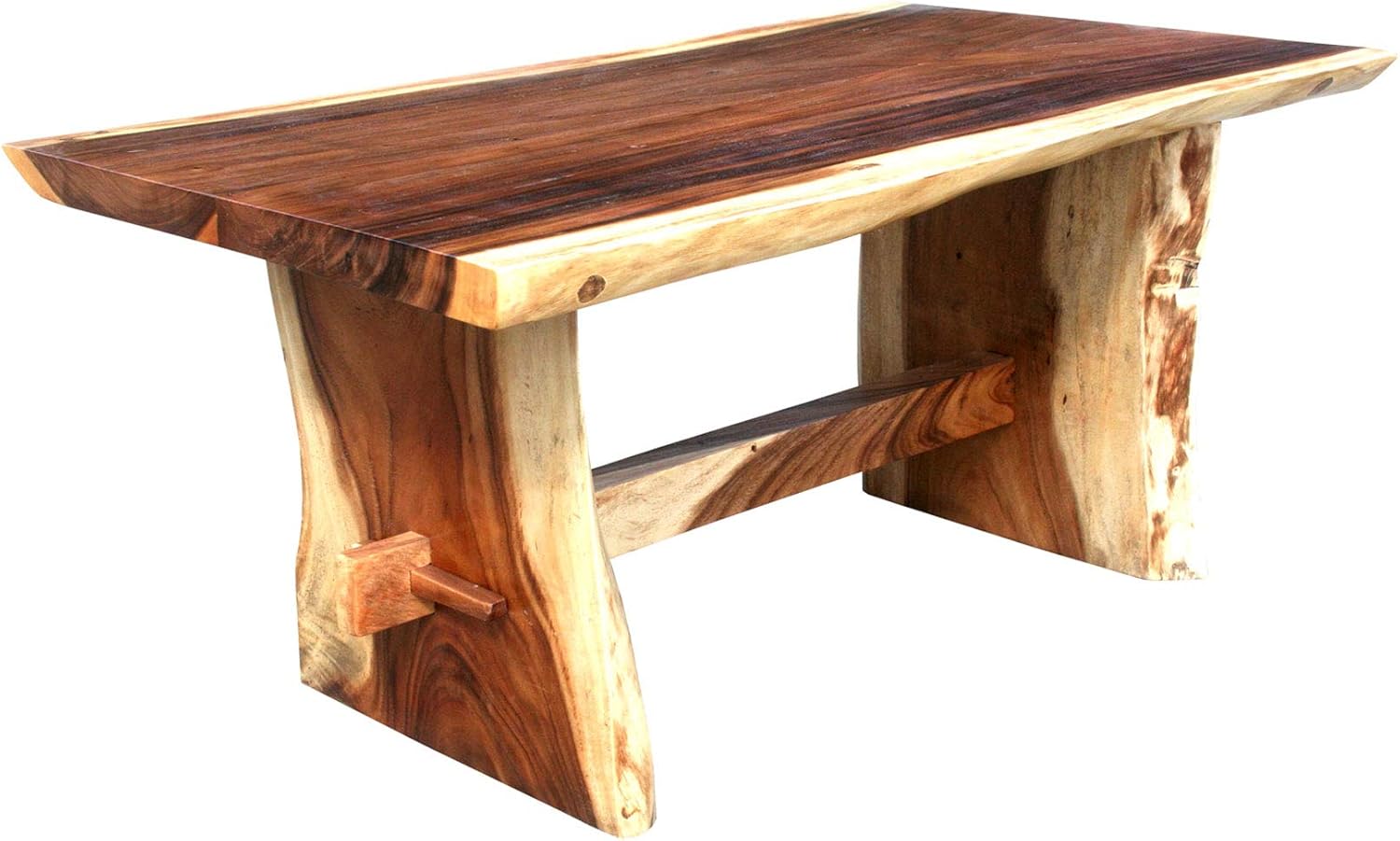 Suar Live Edge Unique Slab Rustic Dining Table - 71" Long
