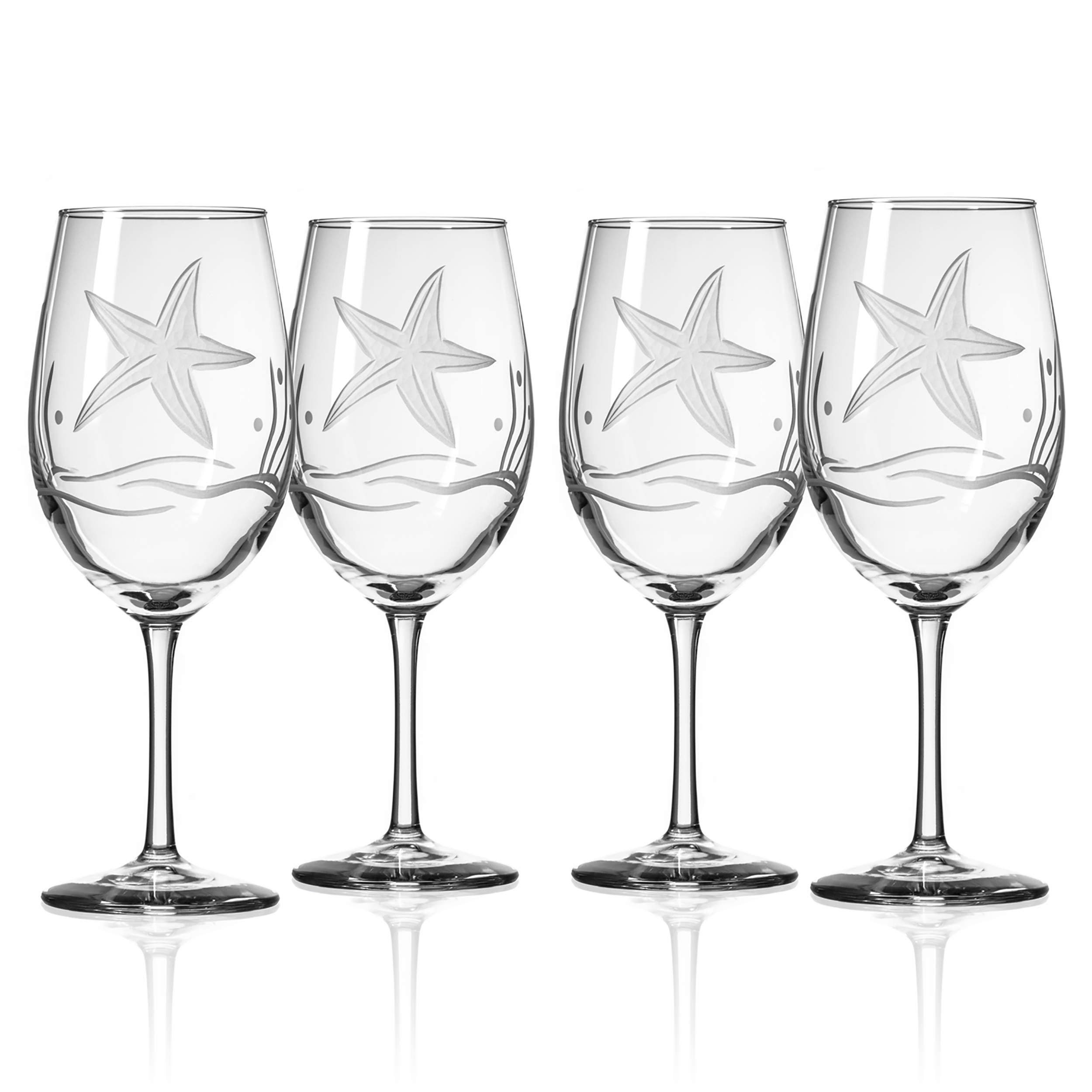 Rolf Starfish 12 oz White Wine Glass - Set of Four