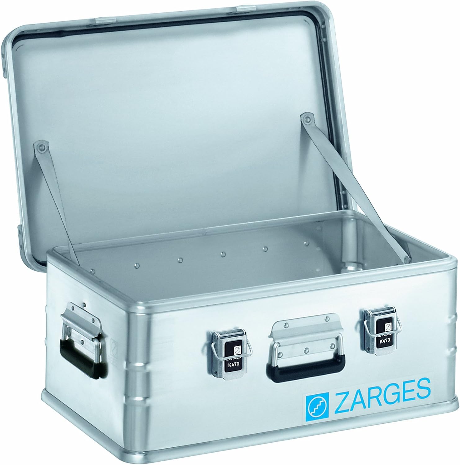 Zarges?K470 Aluminum Hard Protective Carrying Case, Portable Stackable Storage, Customizable Safe Lock Box, Dust and Water Resistant (44.1 x 28.3 x 18.9 Inches)
