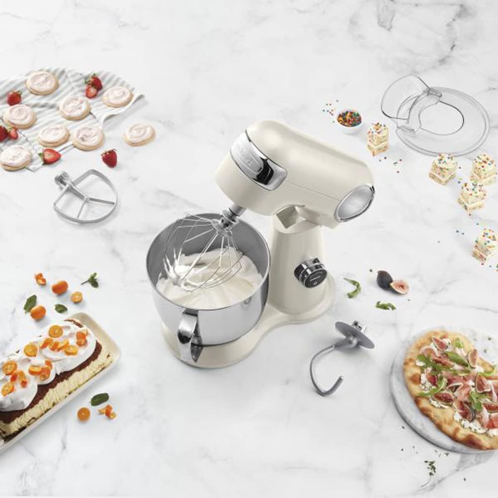 Cuisinart SMD-50CRM Precision Pro 5.5-quart Digital Stand Mixer Coconut Cream Bundle with 1 YR CPS Enhanced Protection Pack