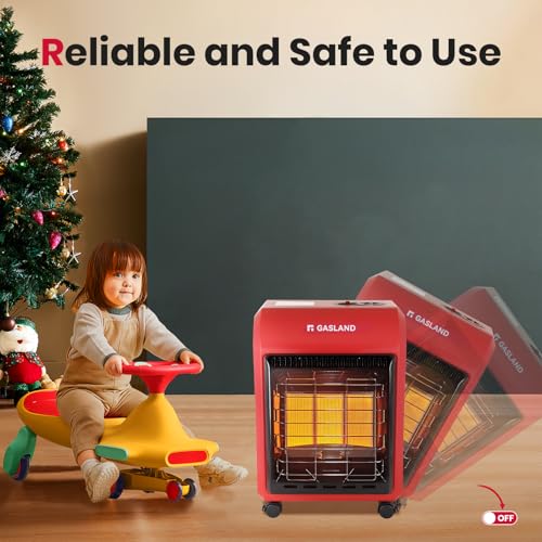 Gasland MHA18BN Propane Radiant heater, 18,000 BTU Warm Area up to 450 sq. ft, Portable LP Gas Heater for Garages, Workshops and Construction Sites, Ultra Quiet Propane Heater with LP Regulator Hose
